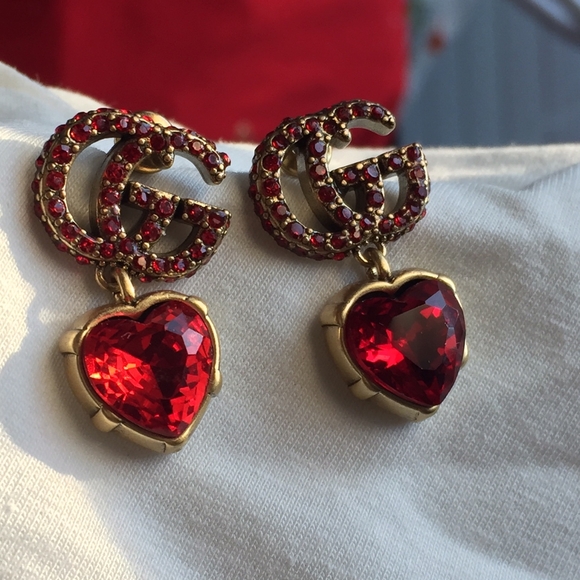 Authentic Gucci Heart Earrings - Picture 1 of 7